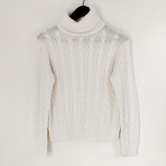 Reitmans | Sweaters | Reitmans Off White Cable Knit Turtleneck Sweater Size  L | Poshmark